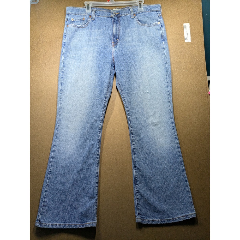 Levis 515 Boot Cut Jeans Womens 16S Light Wash Blue Stretch Denim Mid Rise